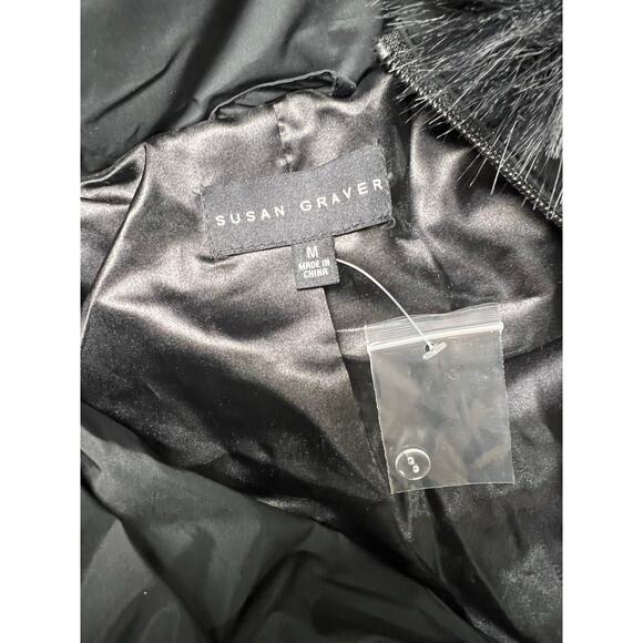 COPY - QVC Susan Graver Regular Water Resistant Quilted Coat with Hood NWT BLAC… - Picture 4 of 7